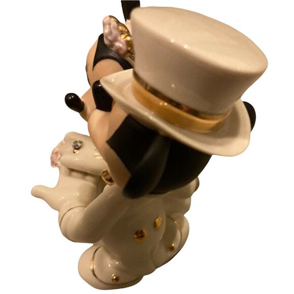 Lenox Disney Minnie's Dream Wedding Cake Topper Figurine Mickey Crystal Ring - Picture 6 of 11
